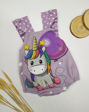 Carica l'immagine nel visualizzatore di Gallery, Salopette/pagliaccetto unicorno